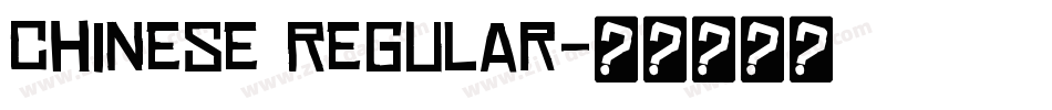Chinese Regular字体转换